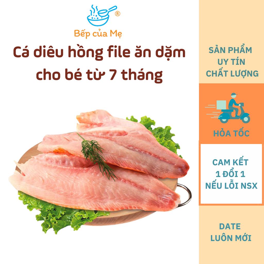 Cá diêu hồng file nấu ăn dặm cho bé từ 7 tháng, gói 30g - 100g, Shop Của Mẹ