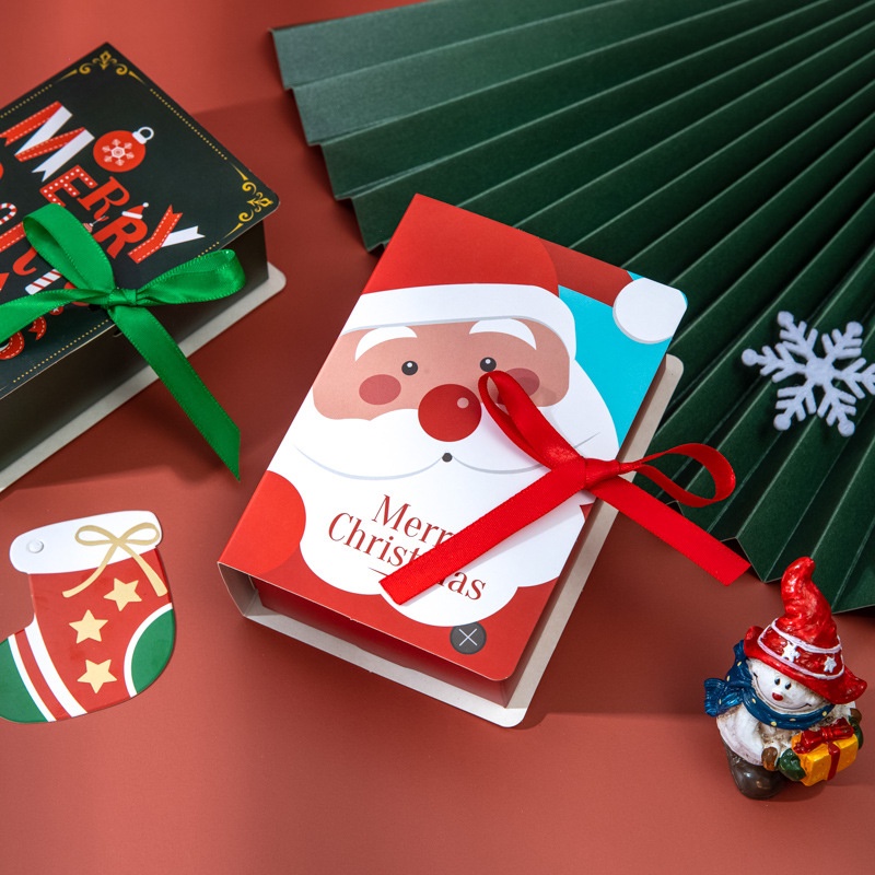 Hộp Giấy Đựng Bánh Kẹo Hình Ông Già Noel / Cuốn Sách Ma Thuật DIY