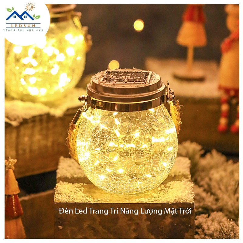 Đèn led trang trí phòng ngủ năng lượng mặt trời bình thủy tinh decor phòng ngủ bàn làm việc phòng khách sân vườn chill