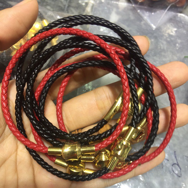 Dây da đeo charm