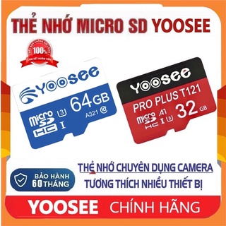 Thẻ Nhớ MicroSDHC Yoosee Pro Plus 64GB và 32GB A1 U3 4K R95MB s W45MB s