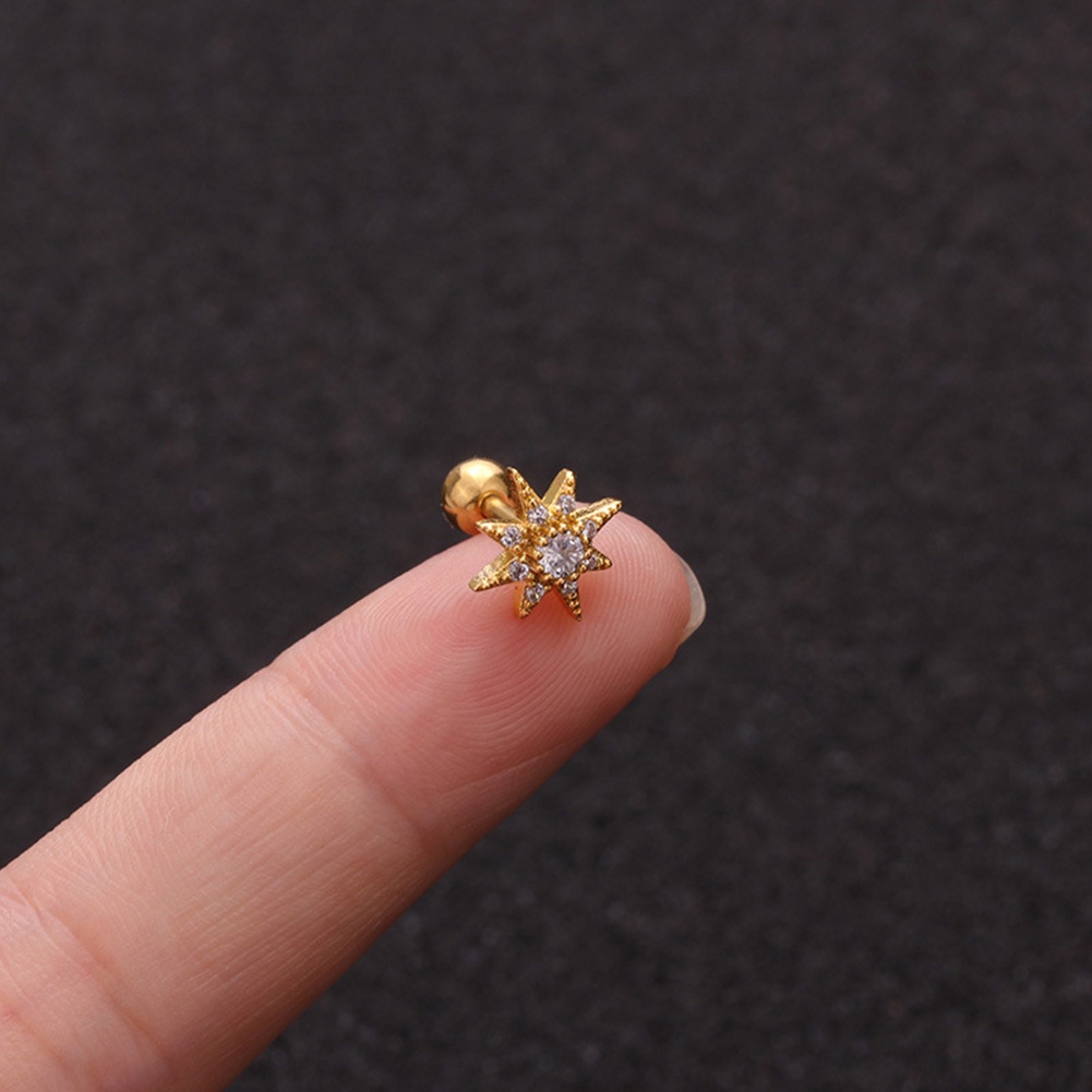 Khuyên Mũi Hình Rắn Bằng Thép Không Gỉ 20G Thời Trang