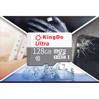 【Đầu đọc thẻ miễn phí】Kingdo 128GB Thẻ nhớ MicroSD Class 10 Tốc độ cao (màu xám)