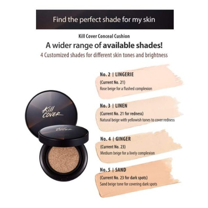 Phấn Nước Trang Điểm Clio Kill Cover Conceal Cushion 13gx2lõi