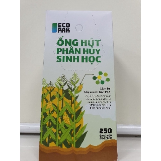 Hộp 250 Ống hút sinh học tự phân huỷ thương hiệu Thuận Lợi