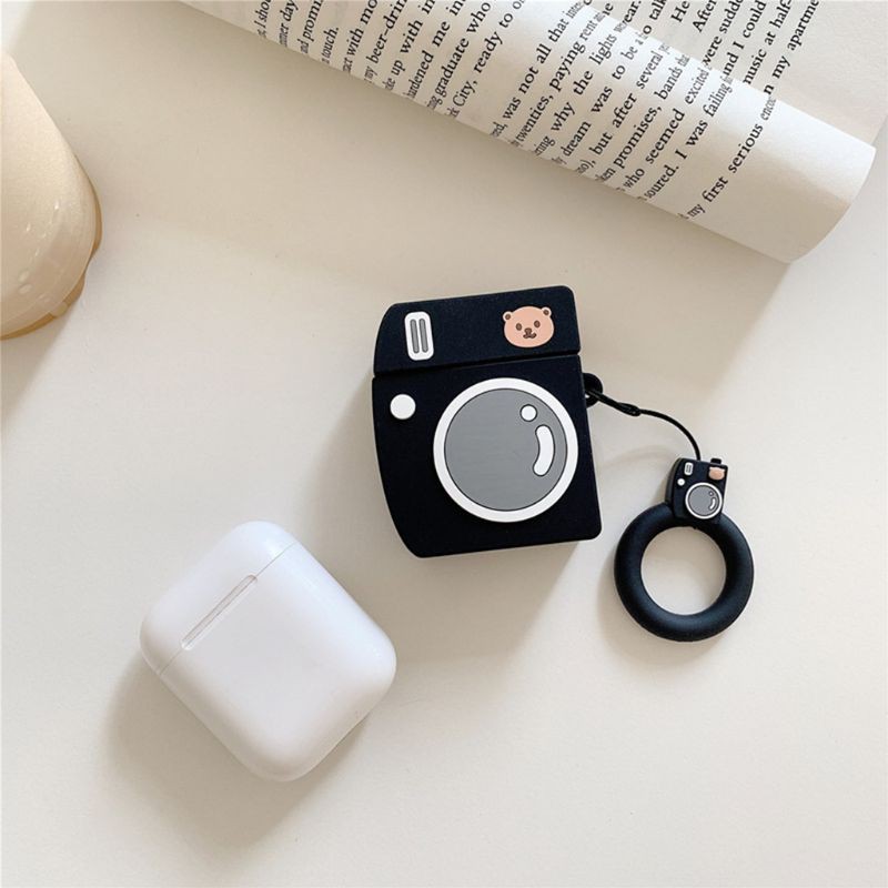 Vỏ Đựng Bảo Vệ Hộp Sạc Tai Nghe Airpods 1 / 2 Chống Sốc Hình Gấu Xinh Xắn