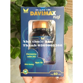 (Chính hãng) Viên uống giảm đau xương khớp hiệu quả Davimax Flex Lọ 60 viên
