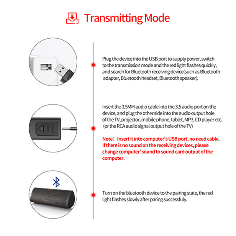 FAVN Bless Bluetooth 5.0 Audio Receiver Transmitter 4 IN 1 Stereo Bluetooth Adapter Glory