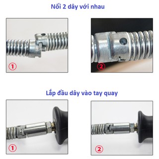 Bộ dây thông cống 12m phi 16 mm