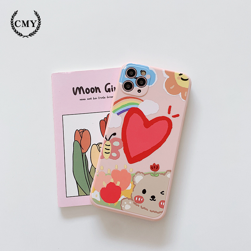 Ốp iphone  Ốp lưng Iphone 11 Ốp lưng iphone  Ốp lưng silicon Ốp iphone 12 pro max  Ốp iphone 12 mini cartoon bear Silicone Phone Case For iPhone 11 Pro Max X Xr Xs Max 7 8 Plus Se 2020 12 pro max 12 mini