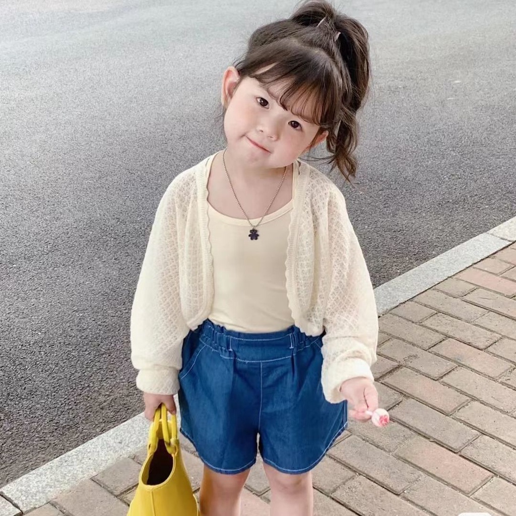 ▶Áo Choàng Dệt Kim Thoáng Khí Trọng Lượng Nhẹ Thời Trang 2022 Cho Bé Gái#8.21