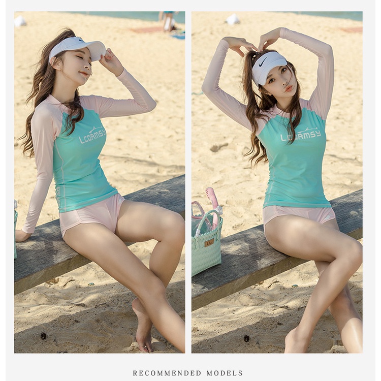 Đồ bơi chống nắng dài tay thể thao nhanh khô thích hợp đi bơi/ lướt sóng/ lặn cho nữ