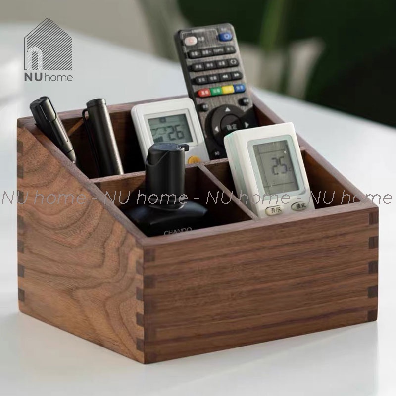 nuhome.vn | Hộp đựng remote - Remi, hộp đựng bút vật dụng đa năng được thiết kế đơn giản bằng chất liệu gỗ cao cấp
