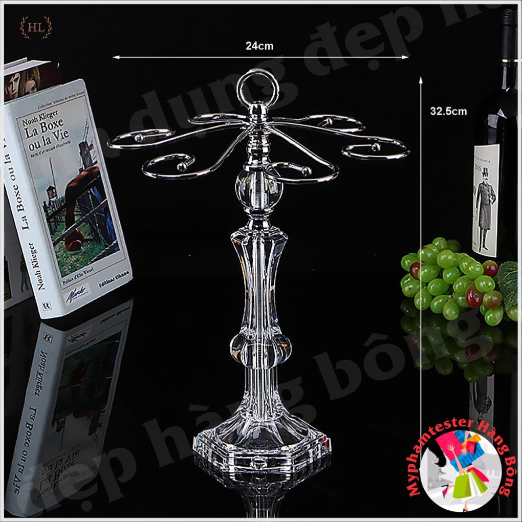 Giá treo ly rượu vang Inox Mica Cao Cấp 2022 | Treo Vang Cao Cấp H64 Phù hợp với mọi loại ly vang Decor 2022