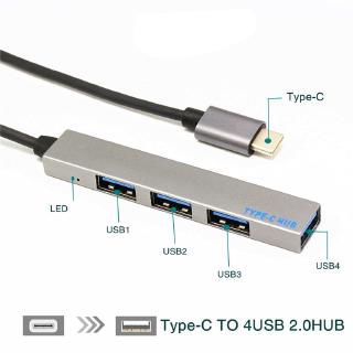8.15【HOT】4-in-1 USB Hub Type-C To 4 USB HUB Expander Mini Portable 4-Port USB 3.0 Hub