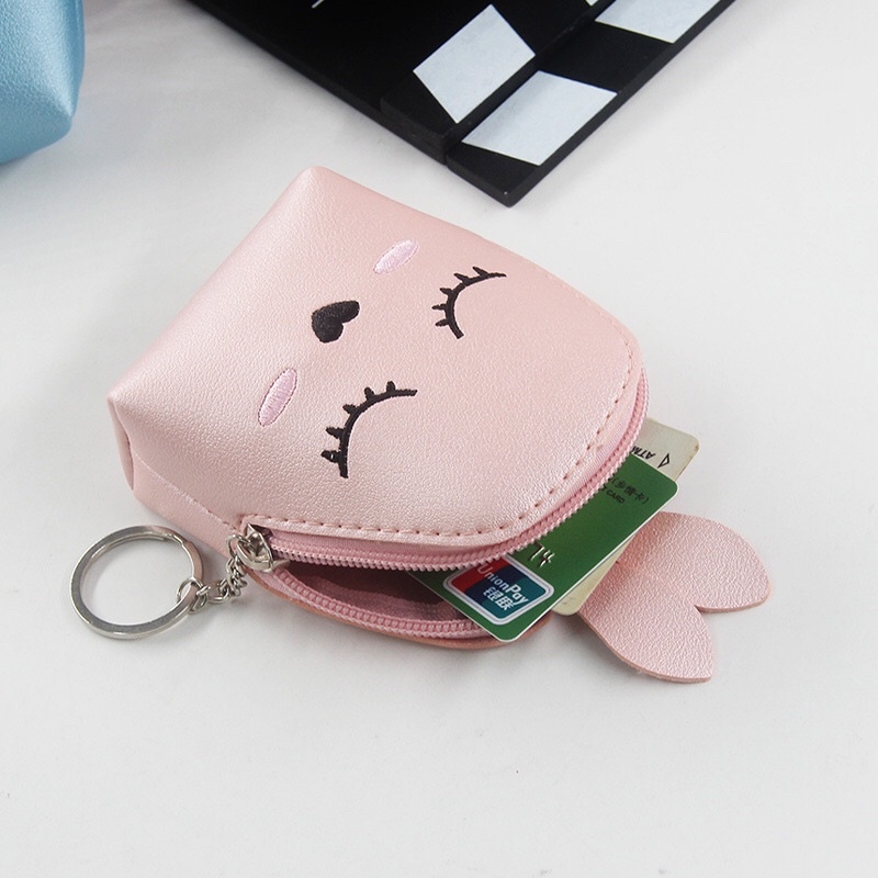 Móc khóa kem ví tai thỏ