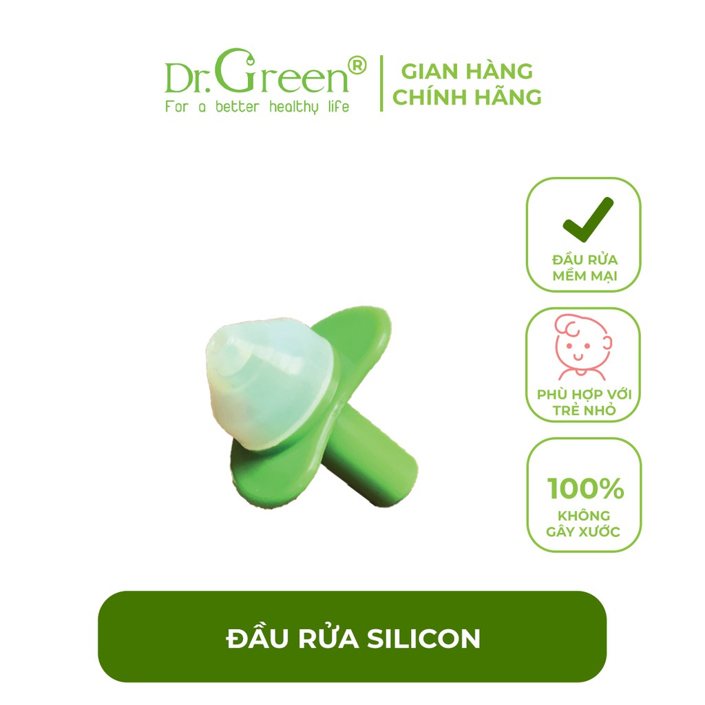 Đầu rửa mũi silicon Dr.Green, mềm mại không gây xước mũi, phù hợp với bình rửa mũi Dr.Green 180ml và 240ml