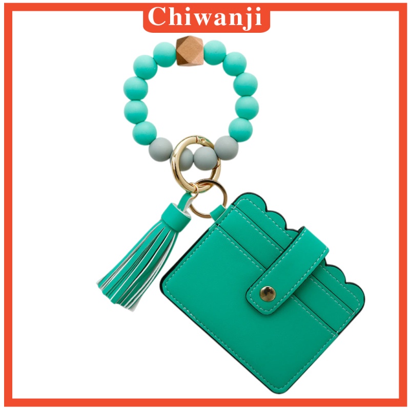 Móc khoá có đính ví đựng thẻ và vòng đeo tay thời trang cho nữ