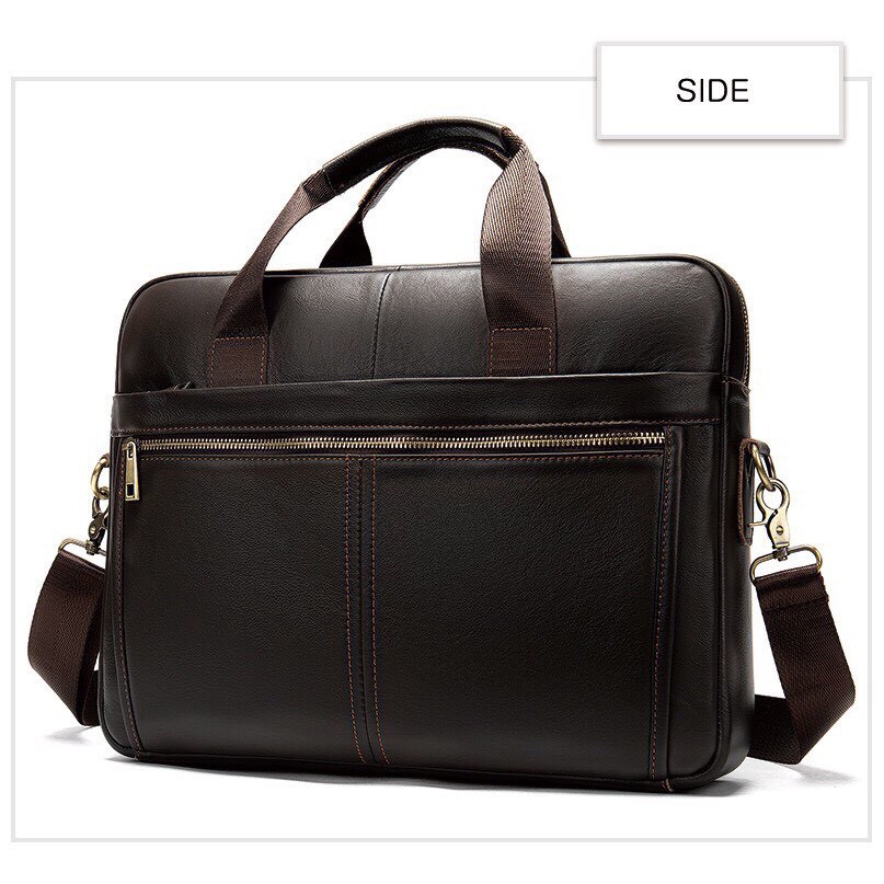Túi xách cặp da đựng laptop công sở da bò cao cấp T37 37x28x7cm  D.HSTORE