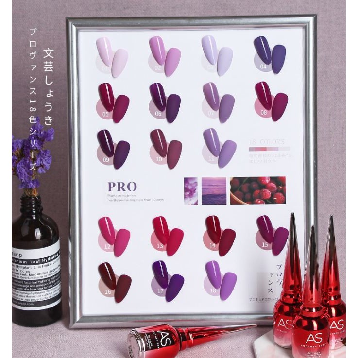 Sơn Gel AS chai đỏ mẫu mới. Mã PRO ( Cam Kết Chính Hãng _ chọn màu tự do hơn 2000 màu)