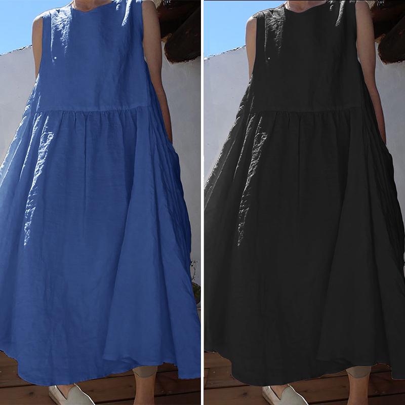 Đầm Maxi sát nách thiết kế oversized cho phái nữ