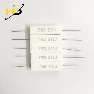 Gói 10 Con Điện Trở Công Suất 7W 2.2R, Trở Sứ 7W Chân Đồng