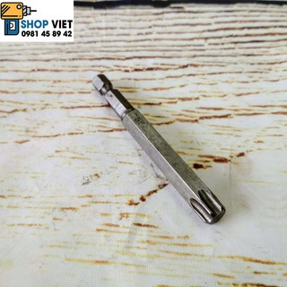 Bộ 11 đầu tô vít hoa thị có lỗ (6 cánh)