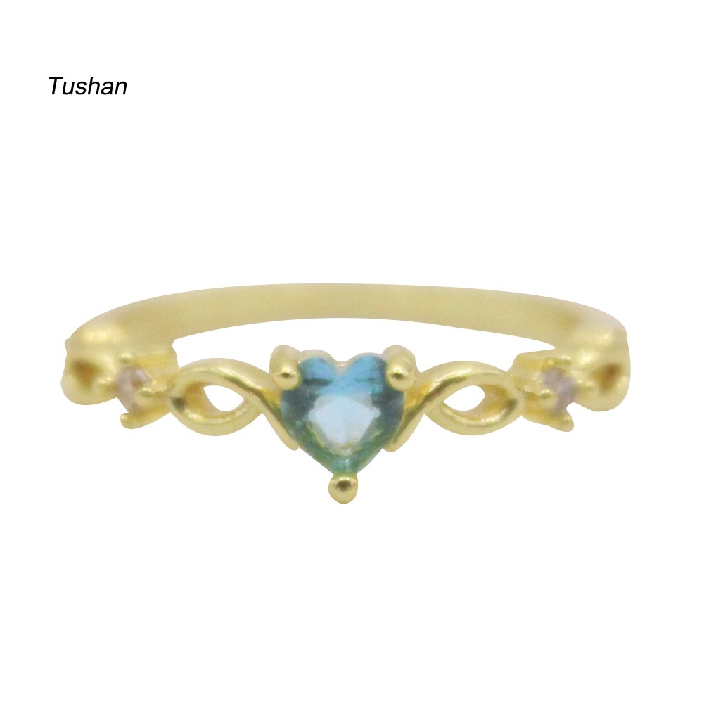 Dụng Cụ Kéo Căng TUSHNhẫn HợP Kim ĐíNh Đá HìNh Tim ThờI Trang