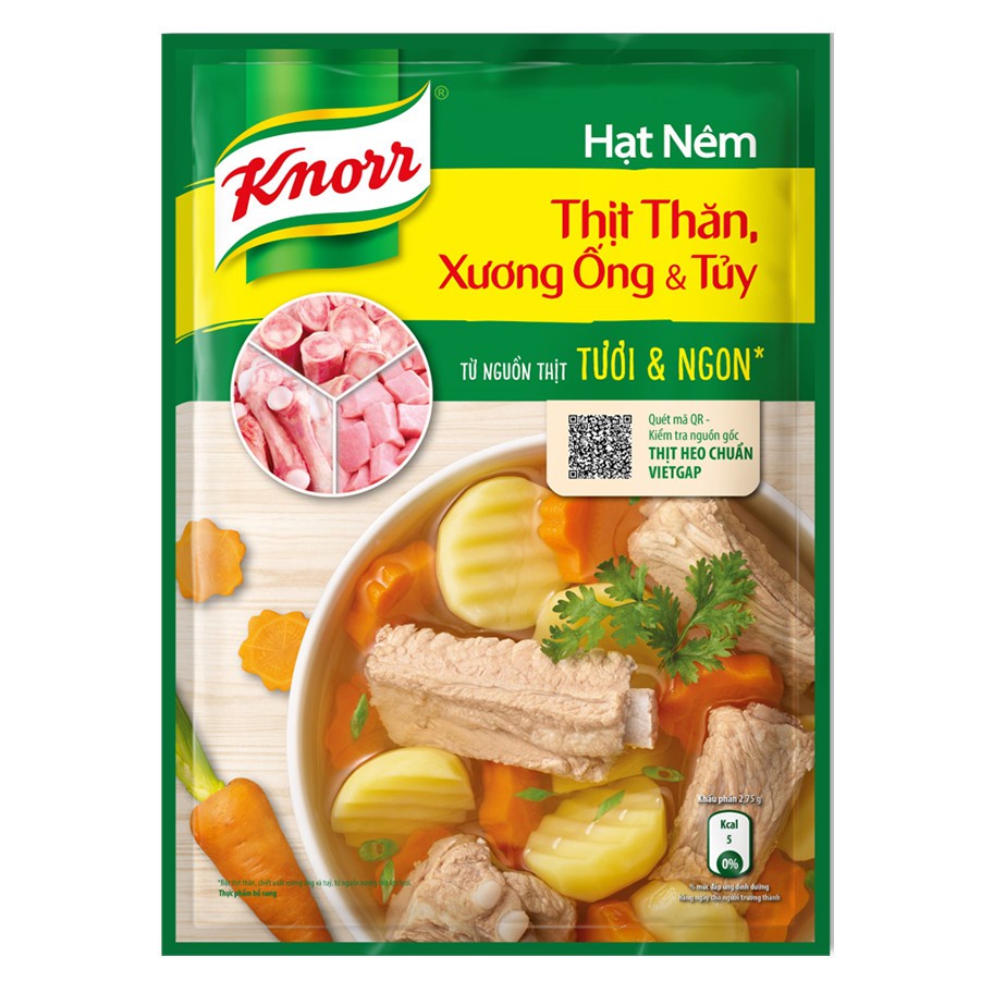 Hạt nêm Knorr Thịt Thăn Xương Ống - Ngon Từ Thịt Ngọt Từ Xương 170g- 400g