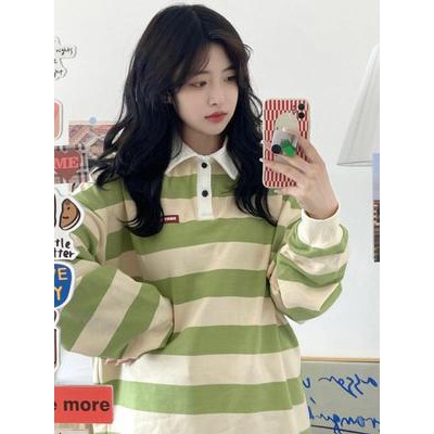 Áo polo dài tay nữ nỉ mỏng