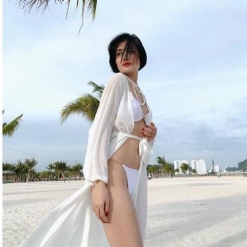 Áo choàng đi biển chất voan đẹp dáng dài KONKUN AK01