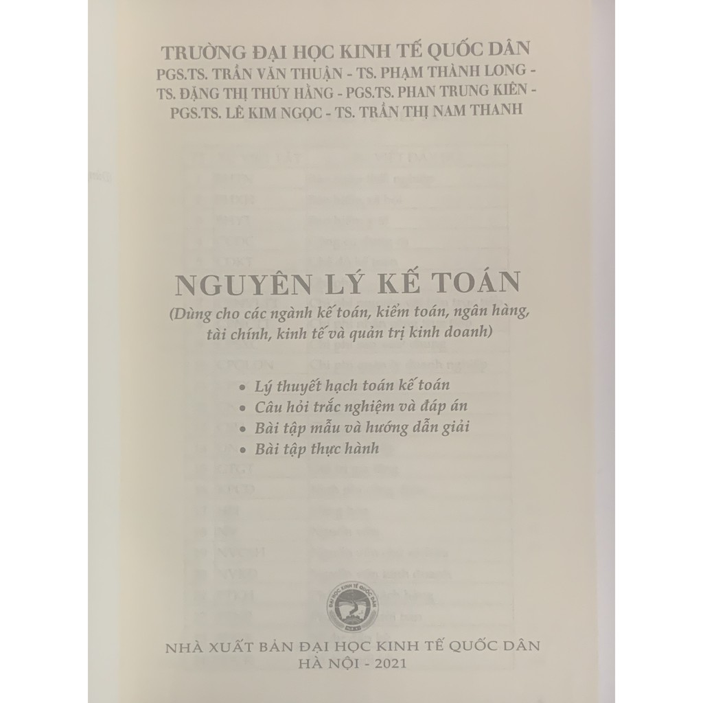 Sách - Nguyên Lý Kế Toán - Trần Văn Thuận ( Dùng Cho Các Nghành Kế Toán, Kiểm Toán, Ngân Hàng, Tài Chính, Kinh Tế)