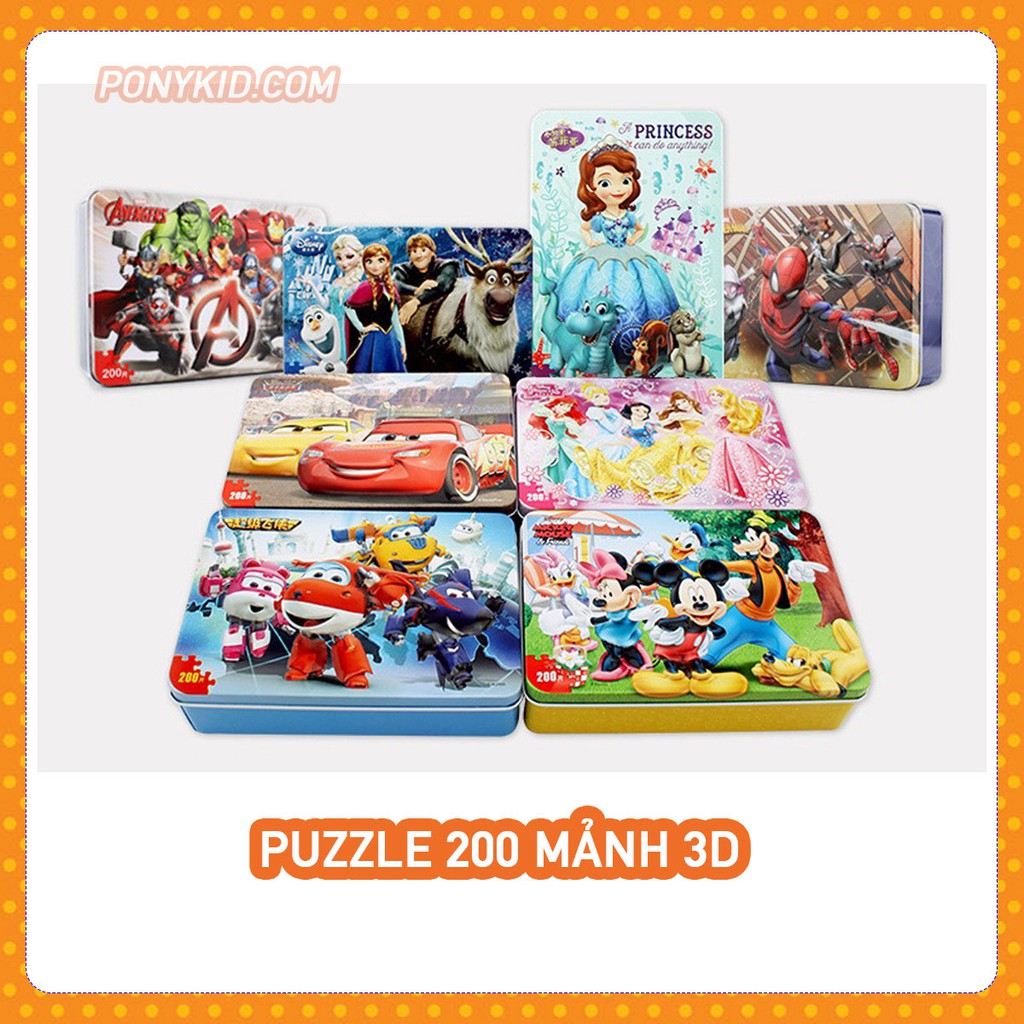 Tranh Ghép Hình 200 Mảnh Gỗ 3D Mẫu Mới Disney/Jigsaw Puzzle 200 Mảnh/Tranh Xếp Hình Cho Bé Từ 5 Tuổi