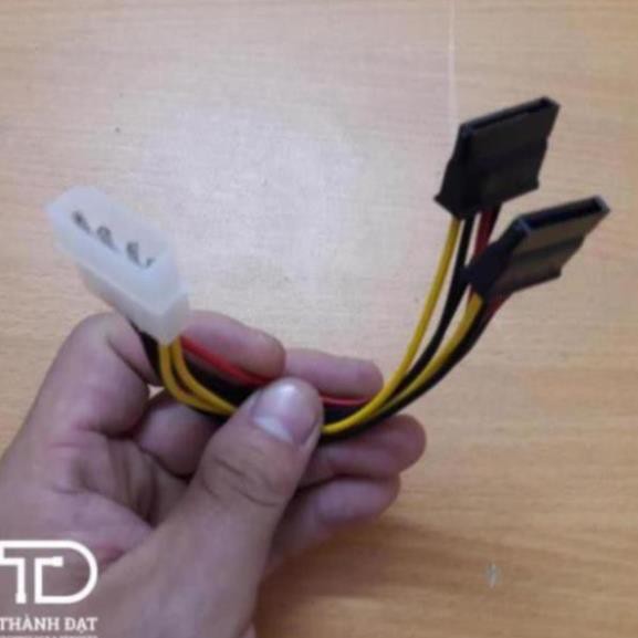 Cáp chuyển đổi nguồn IDE Molex 4Pin sang 2 SATA - IDE to SATA