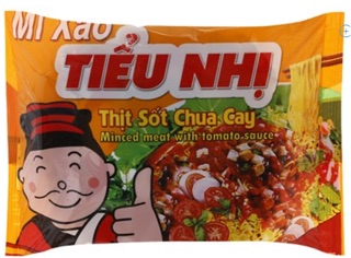 Combo 10 gói Mì xào Tiểu Nhị hương vị thịt sốt chua cay/ hải sản sốt me 85g