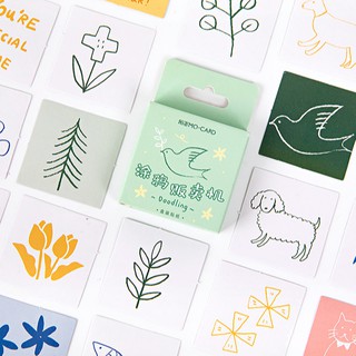 Sticker Set Hộp Dán Trang Trí Sổ, Điện Thoại Hình Vuông | ST034