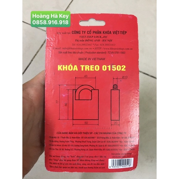 [ CHÍNH HÃNG] Ổ Khoá Việt Tiệp Chống Cắt 502