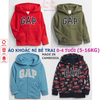 Áo khoác bé trai0-5 tuổiG.A.P, babyGAP nỉ lót bông