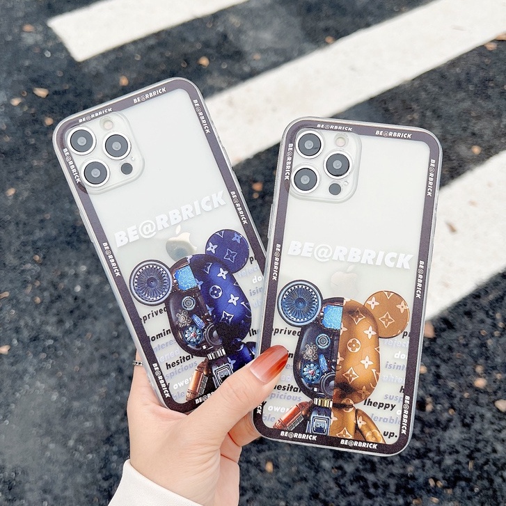 Ốp điện thoại dẻo trong suốt họa tiết chú gấu dễ thương cho REALME Q3I Q3 PRO Q2 GT NEO V5 V15 V13 V11 7 8 5G X7 C1