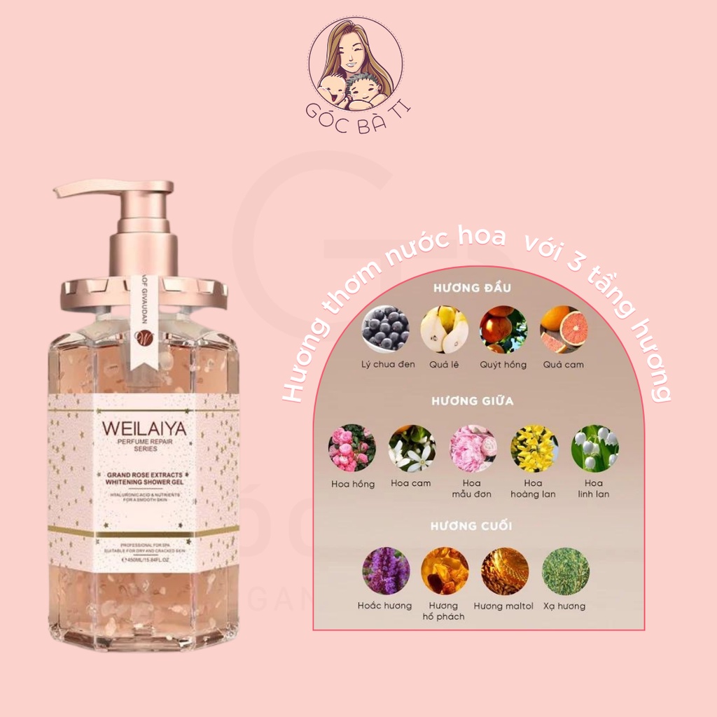 SỮA TẮM TUỶ MẬT HOA HỒNG
