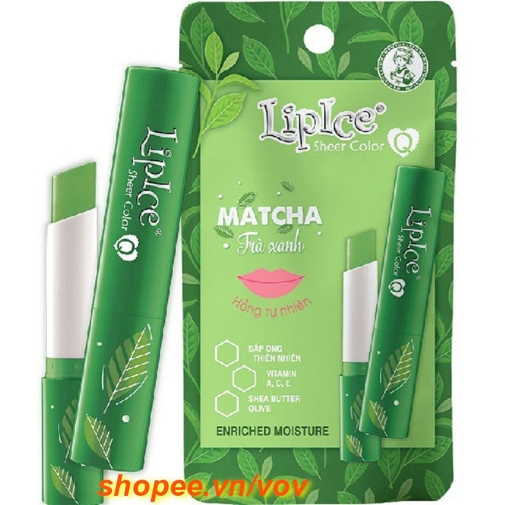 Son Dưỡng Lipice Sheer Color Q 2.4g Matcha 100% chính hãng