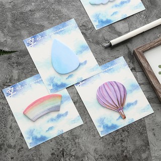 Combo 2 bộ giấy note họa tiết thời tiết màu sắc Vintage (hết hình đám mây)