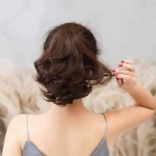 Tóc giả ngoặt xoăn ngắn 25cm