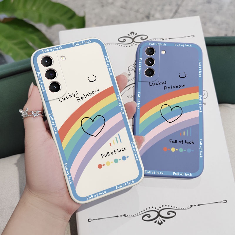 Ốp Điện Thoại Hình Cầu Vồng Cho Samsung Galaxy S21 S20 FE Ultra Plus