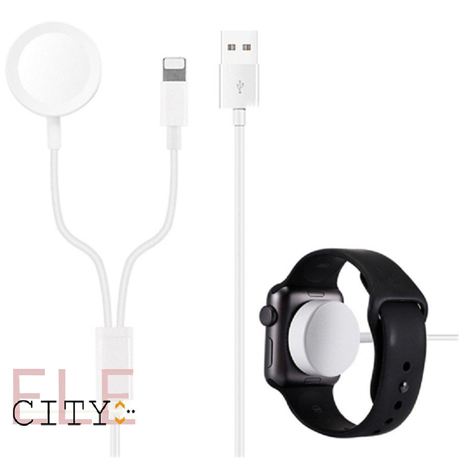 Cáp Sạc Không Dây 2 Trong 1 Cho Iphone Và Iwatch