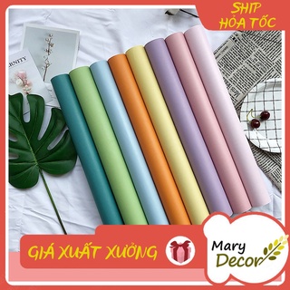 [Bao rẻ toàn thị trường] COMBO 10m Giấy dán tường ( có sẵn keo ) Mary Decor khổ rộng 45cm- Quà tặng -MÀU TRƠN