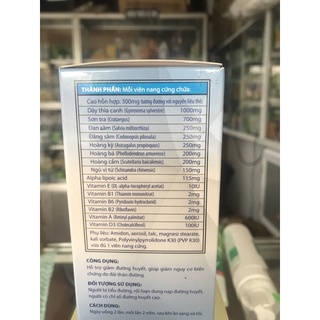 Alphadiabat giảm đường huyết , giảm nguy cơ đái tháo đường hộp 60 viên (Chính Hãng )