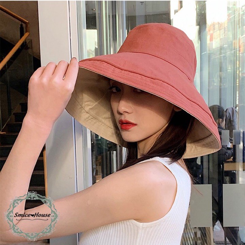 MŨ TAI BÈO VÀNH RỘNG 2 MẶT CHỐNG NẮNG CHỐNG TIA UV