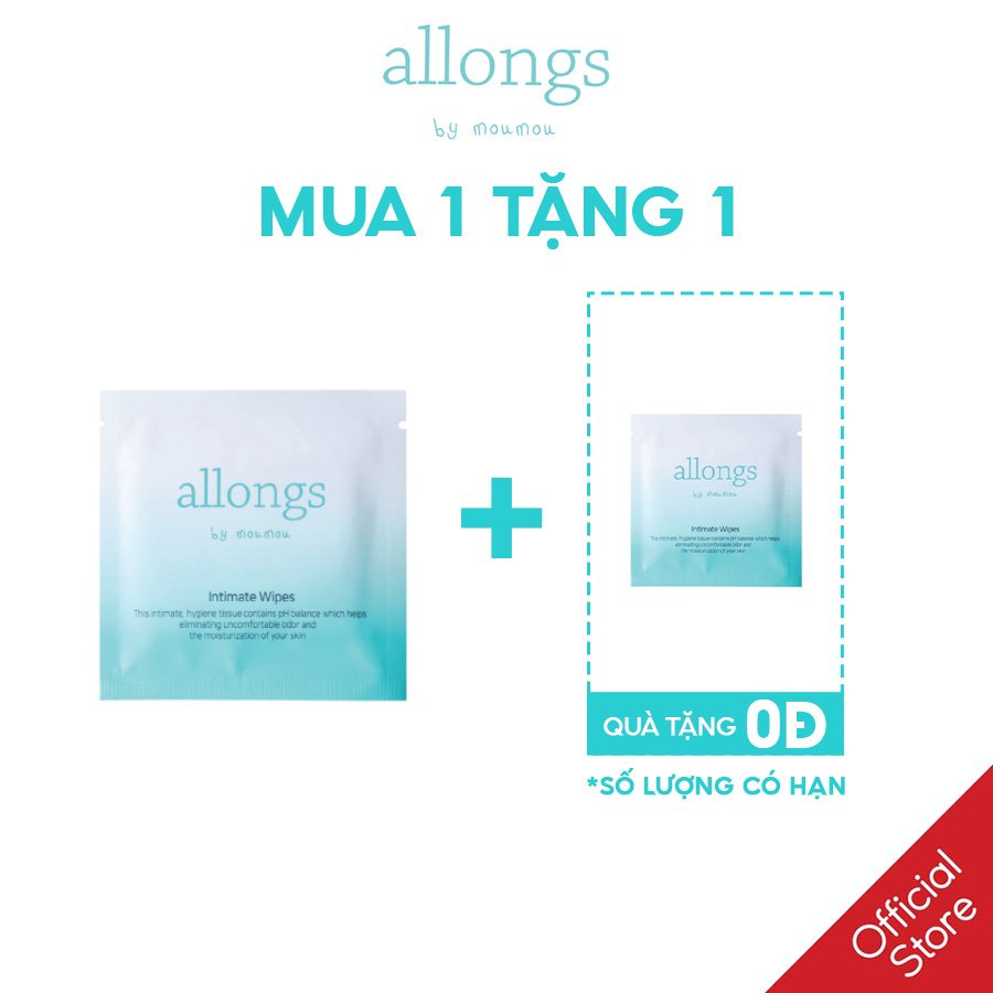 [Mã COSDEP -8% ĐH250k]Khăn Lau Phụ Khoa ALLONGS INTIMATE WIPES Chính Hãng x 18 miếng