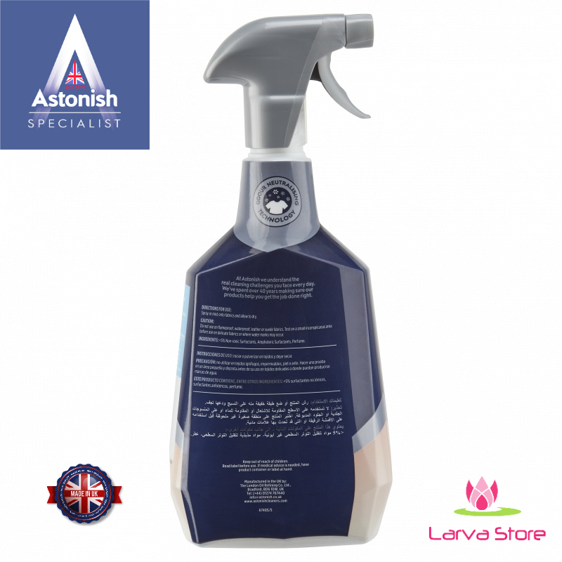 Chai Xịt Khử Mùi &amp; Làm Thơm Quần Áo Vải Vóc, Chăn Ga Nệm Astonish C6740 Anh Quốc - Larva Store